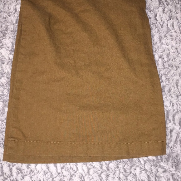Wide Leg BCBGMaxAzria Brown Linen Drawstring Pants - Picture 3 of 8